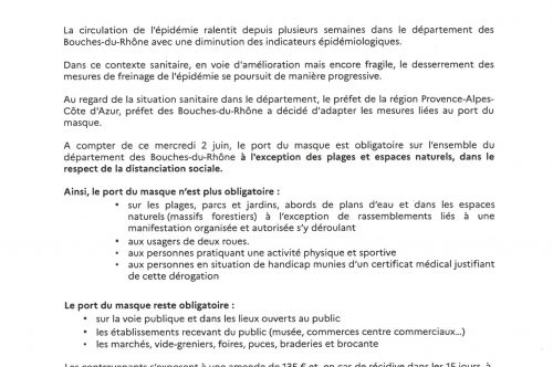 COMMUNIQUE DE PRESSE – COVID