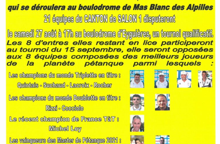 5ème FESTIVAL DE PETANQUE DES ALPILLES