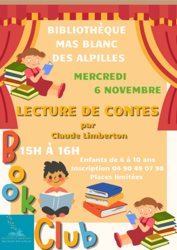 ATELIER LECTURE DE CONTES BILIOTHÈQUE MERCREDI 6 NOVEMBRE