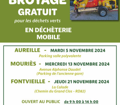 Broyage gratuit pour les déchets verts en déchèterie mobile