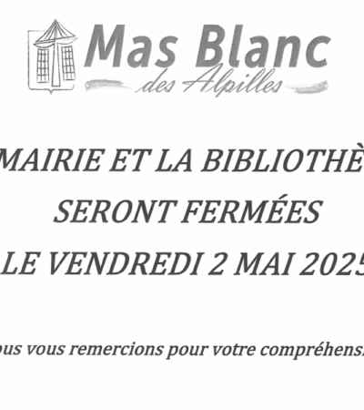FERMETURE EXCEPTIONNELLE