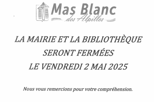 FERMETURE EXCEPTIONNELLE