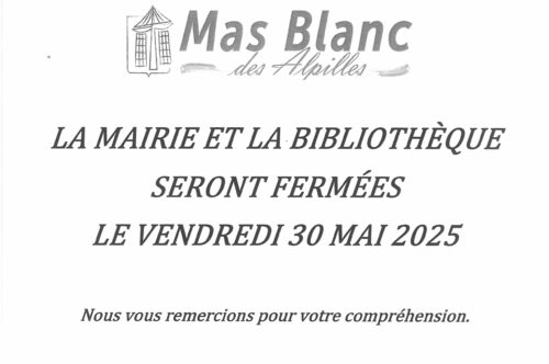 FERMETURE EXCEPTIONNELLE