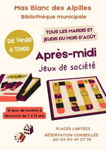 APRÈS MIDI JEUX DE SOCIÉTÉ