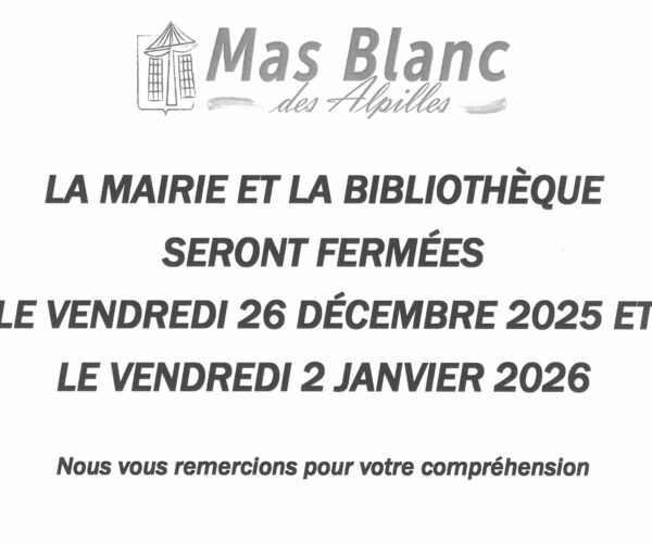 FERMETURE EXCEPTIONNELLE