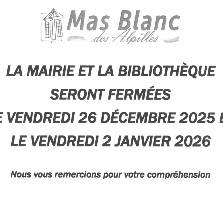 FERMETURE EXCEPTIONNELLE