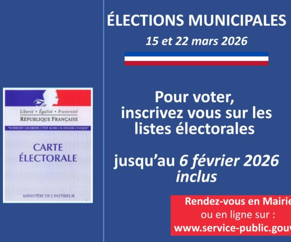Élections municipales 15 et 22 mars 2026