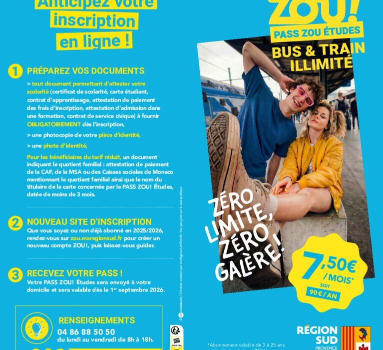 ZOU : Inscription en ligne