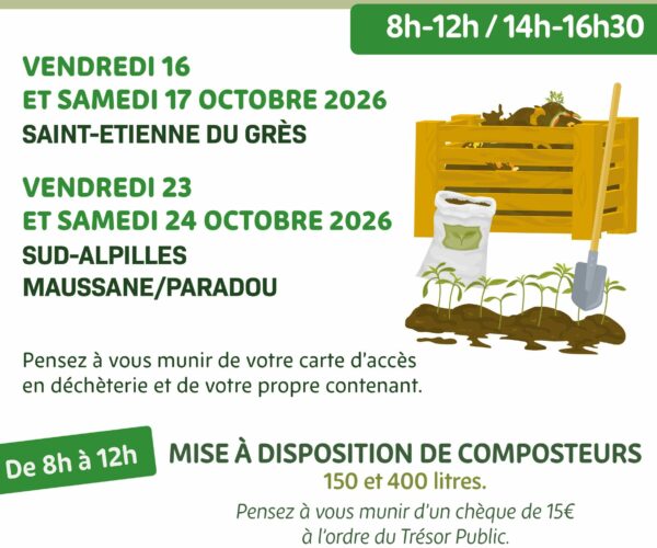 Distribution gratuite de compost en déchèteries