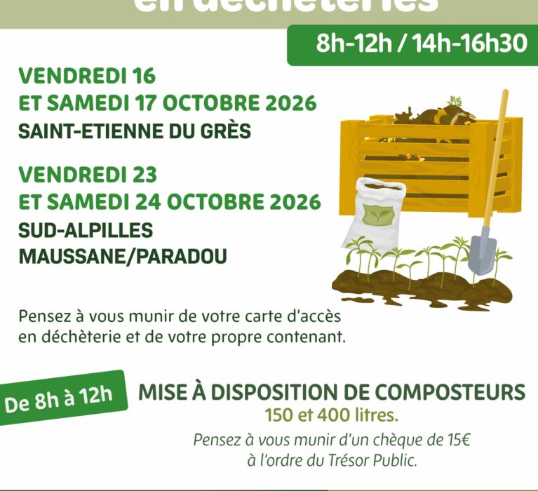 Distribution gratuite de compost en déchèteries