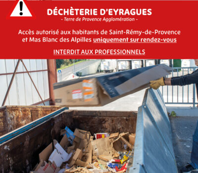 Déchèterie d&rsquo;Eyragues : uniquement sur RDV